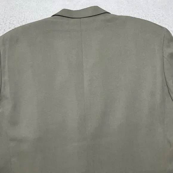 Nautica Men's 42 Regular 100% Silk Sage Green/Gray Suit Jacket Sport Coat 42R - Picture 14 of 15
